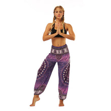 Load image into Gallery viewer, Purple Harem Yoga And Meditation Pants