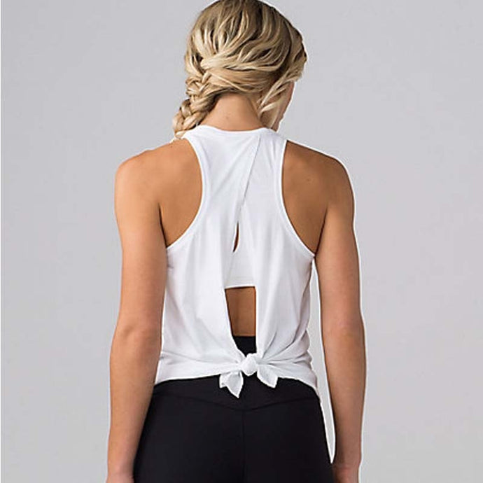 Open Back Gym Tank Top