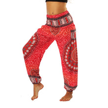 Load image into Gallery viewer, Red Harem Yoga And Meditation Pants