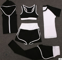 Load image into Gallery viewer, Silky 5pc pants+shorts+bra+t shirt+coat set