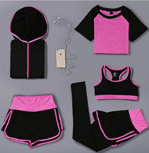Load image into Gallery viewer, Silky 5pc pants+shorts+bra+t shirt+coat set