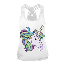 Load image into Gallery viewer, Unicorn Print Female Yoga Shirts
