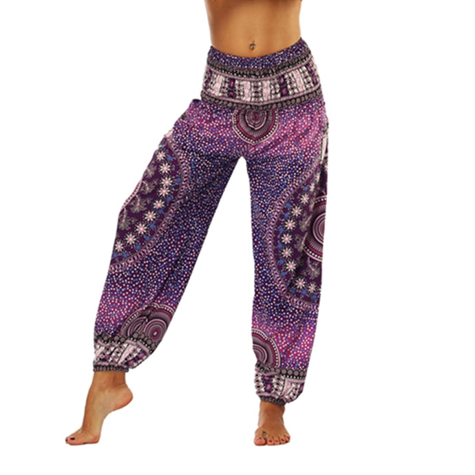 Purple Harem Yoga And Meditation Pants